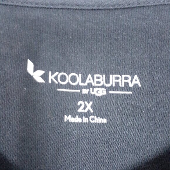 New Koolaburra by UGG Womens Tee T Shirt 2X Long Sleeve Top Black 403A - Picture 3 of 5